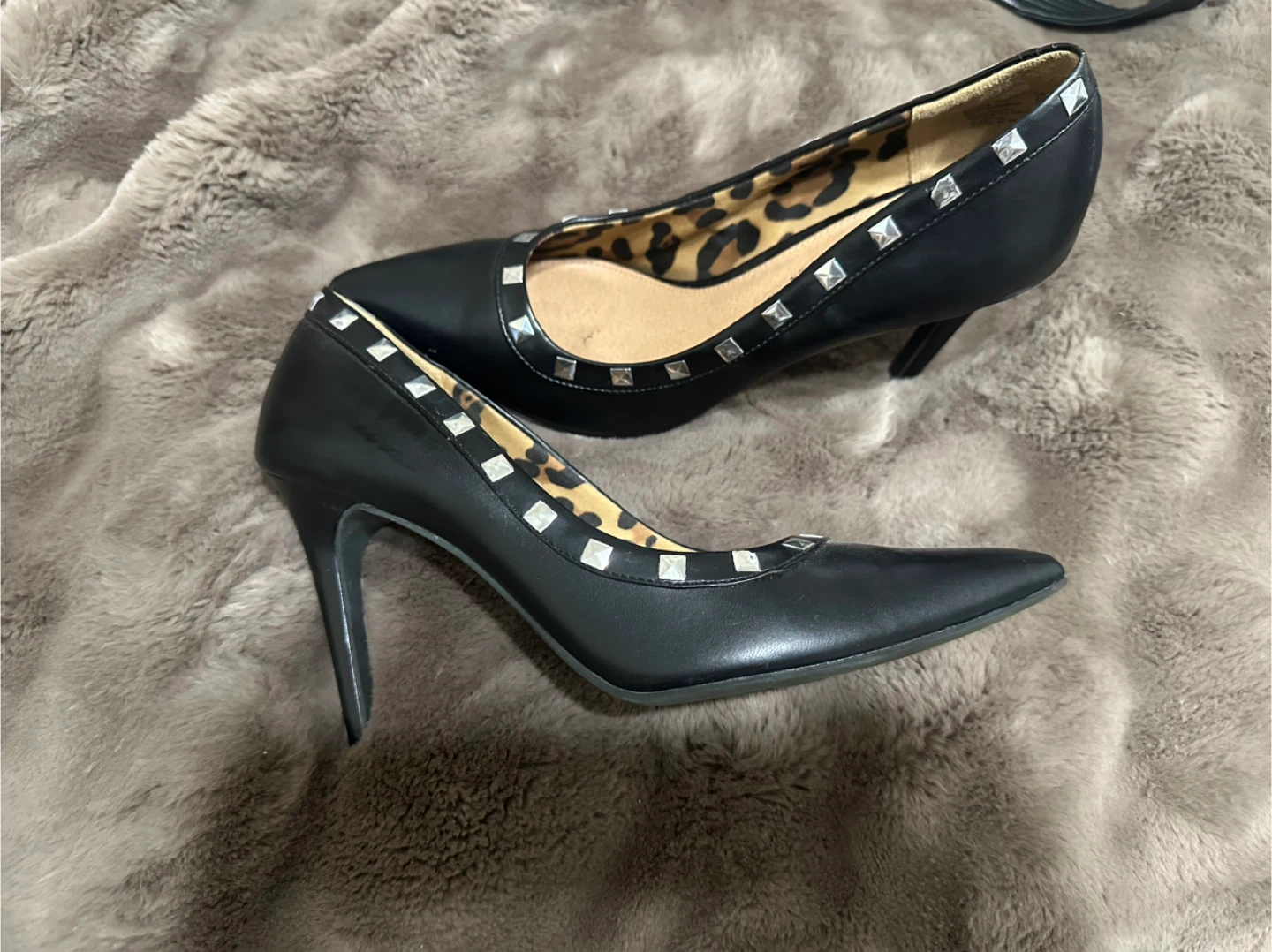Christian Siriano Black Studded Heels - Size 8