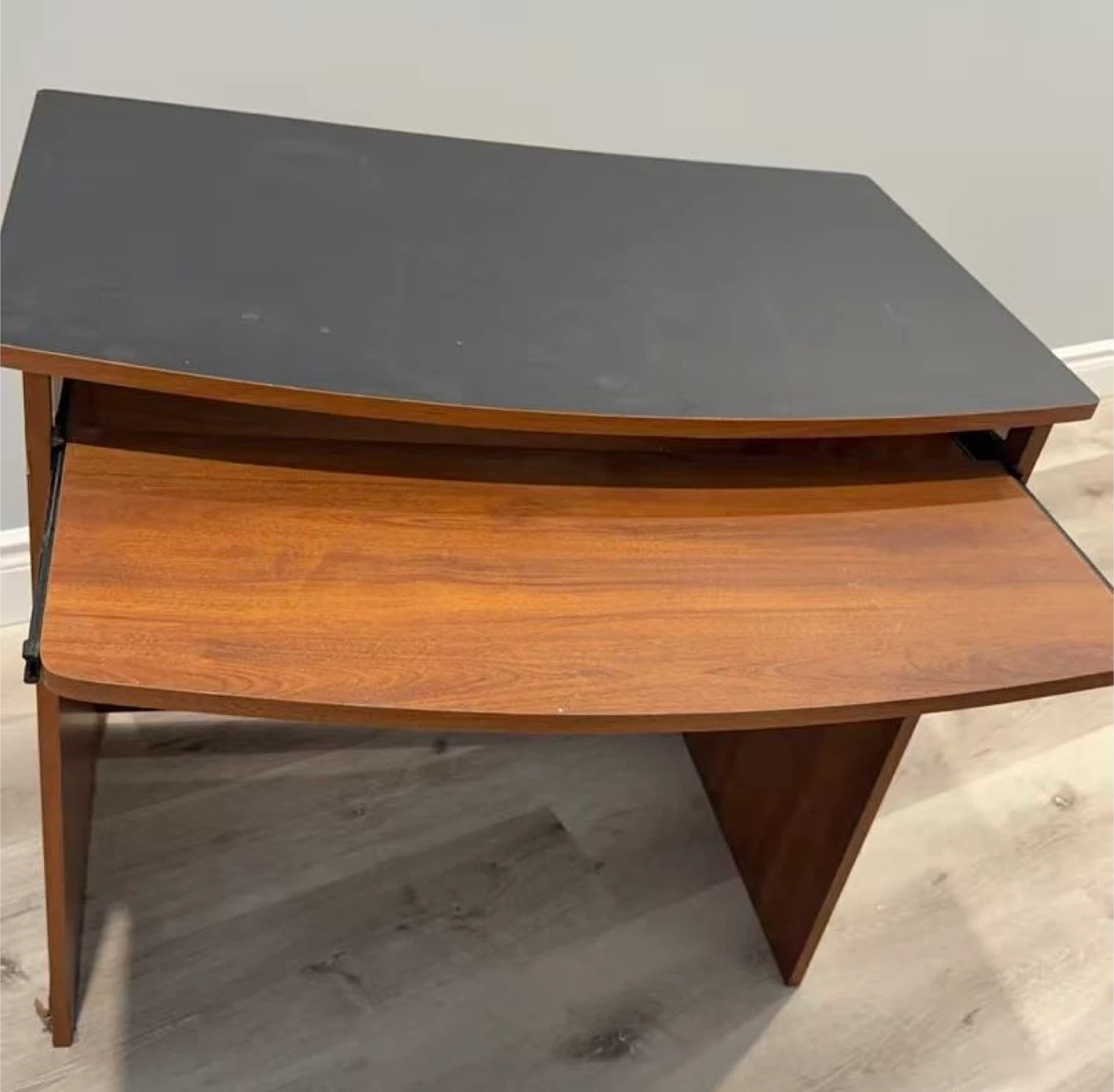 Wood & Black Computer Desk - photo 2