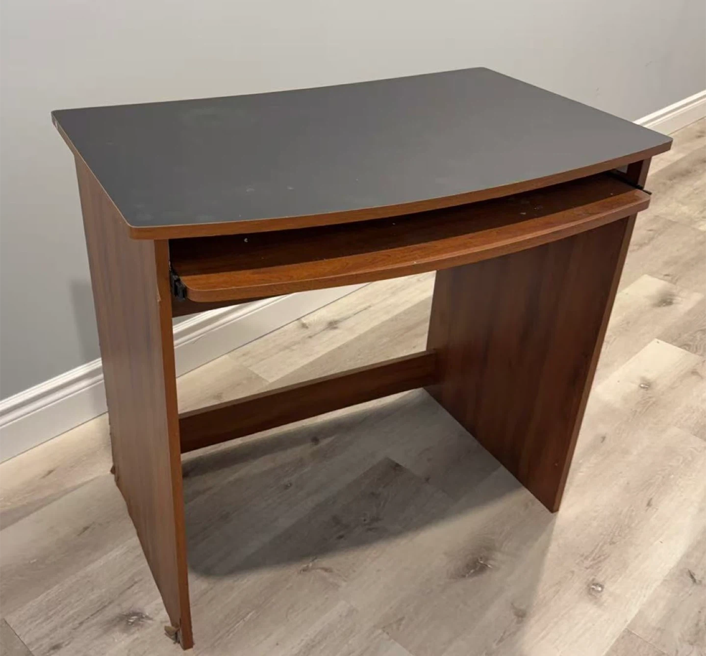 Wood & Black Computer Desk