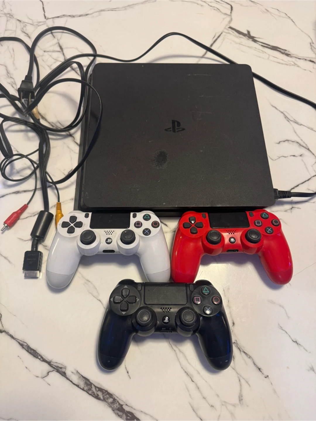 Slim PlayStation 4 with 3 Controllers