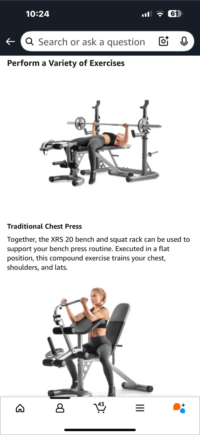 Weider XRS 20 Olympic Bench & Squat Rack