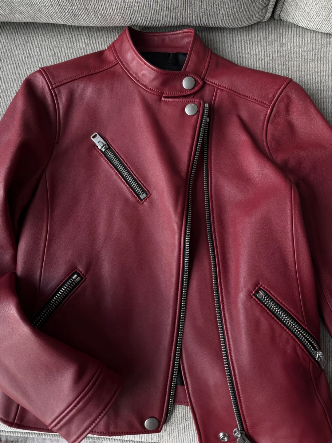Coach Burgundy Leather Jacket - photo 2