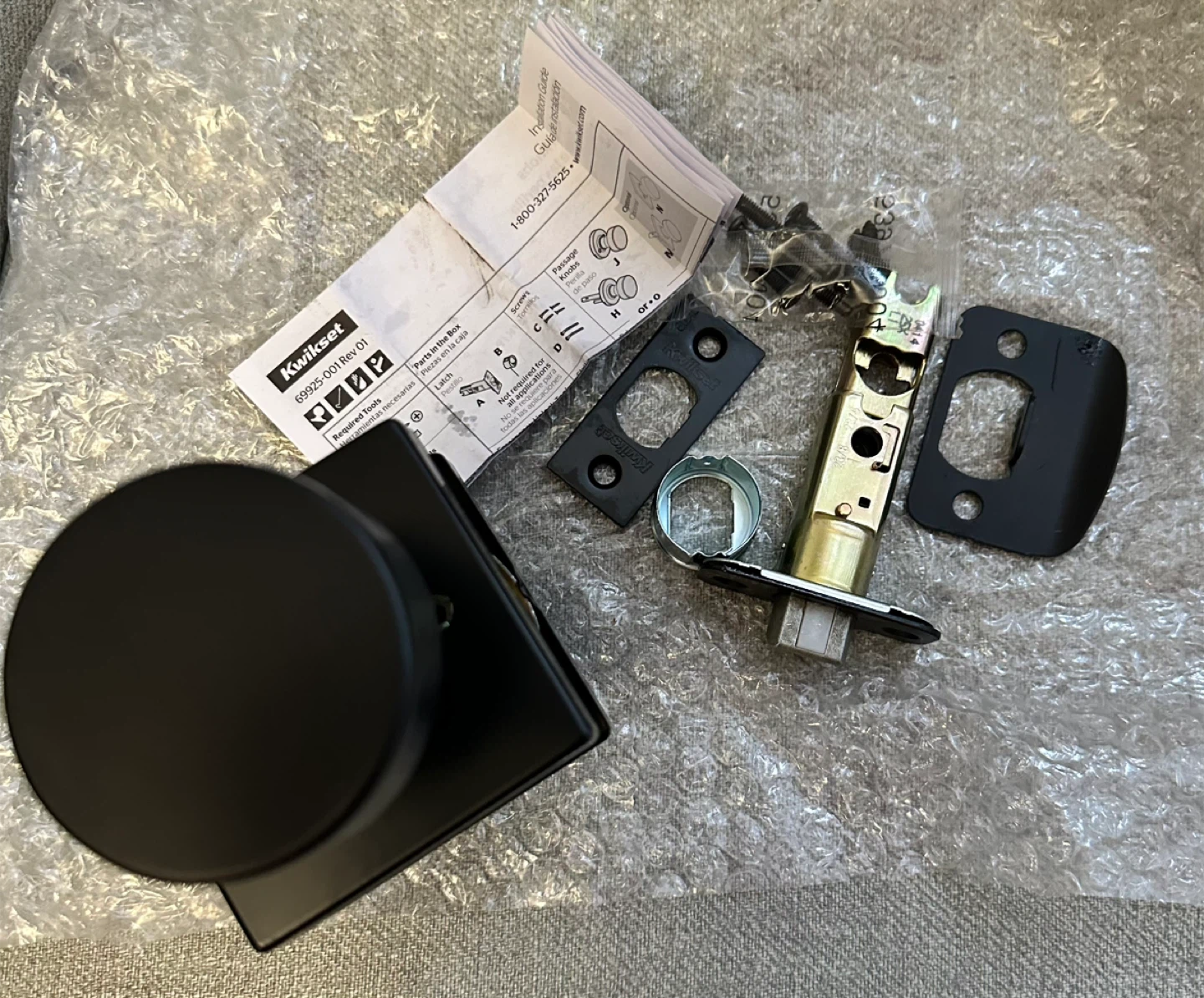 New Kwikset 69025-001 Neo Matte Black Knob - photo 2