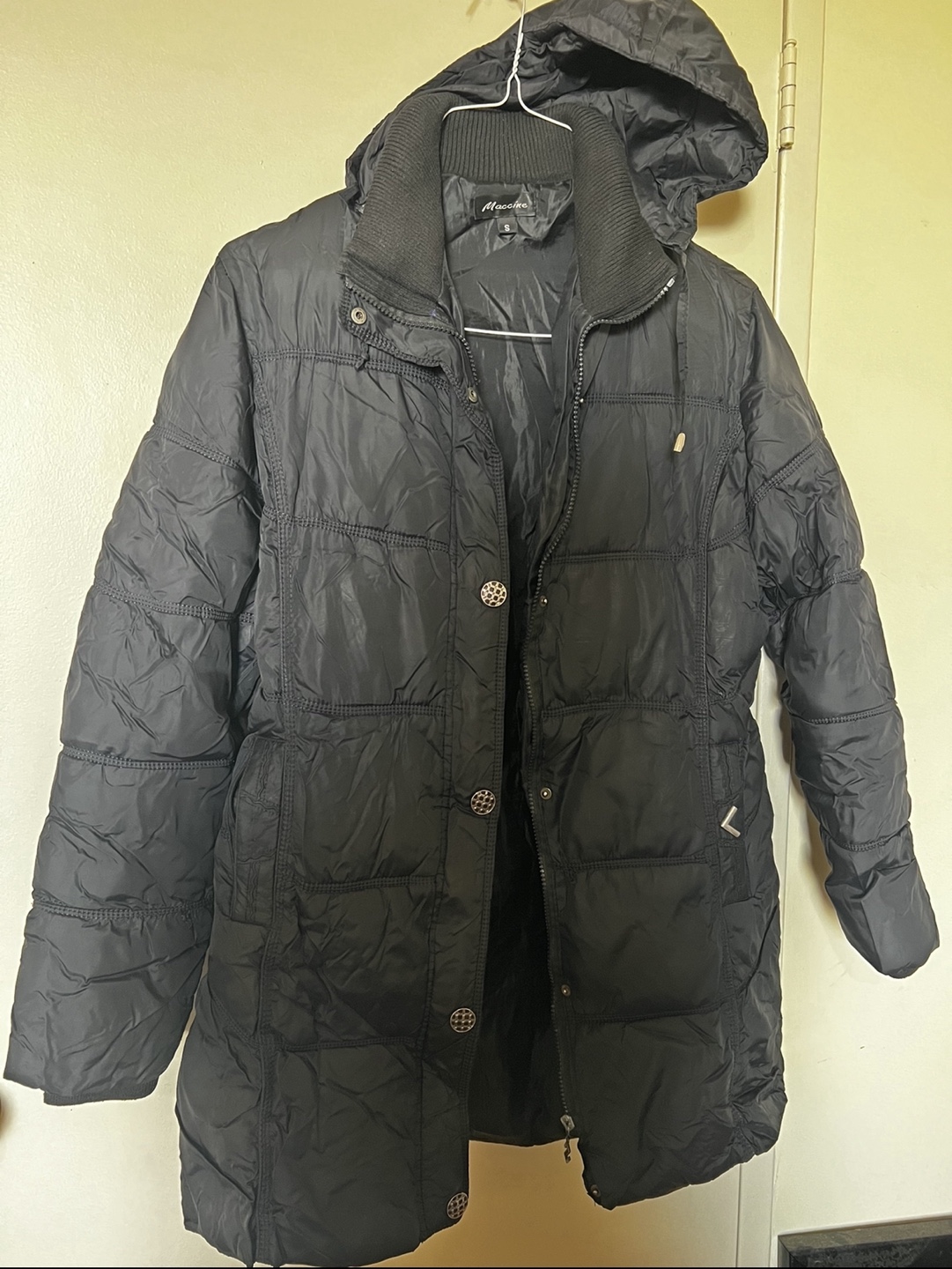 Mendon Black Puffer Coat-Size M - photo 2