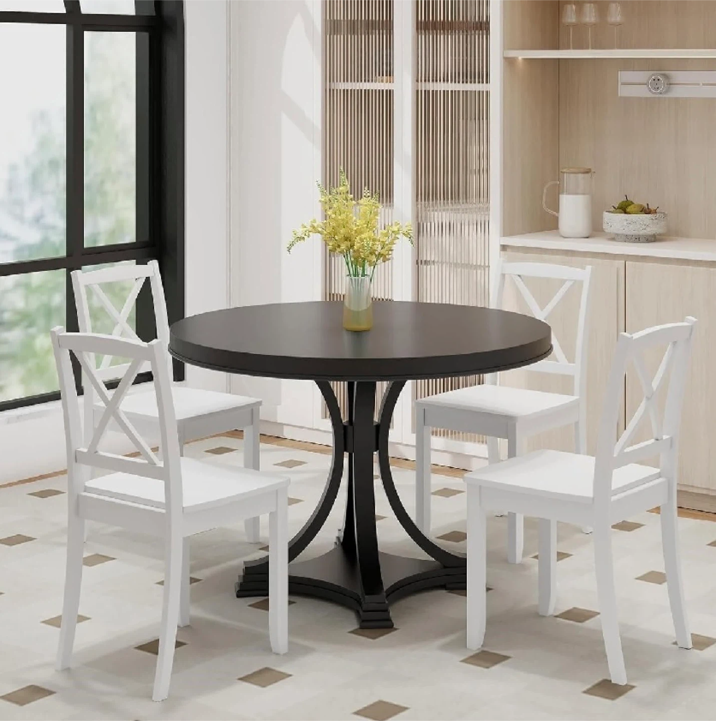 New in Box 4pcs Wood Dining Chairs Set - photo 4