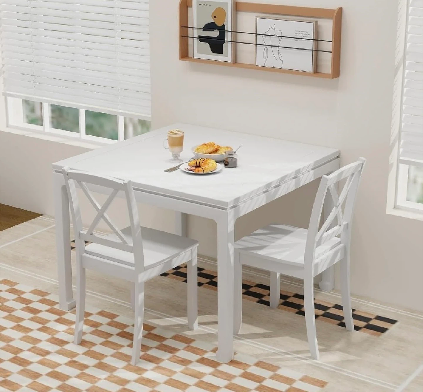 New in Box 4pcs Wood Dining Chairs Set - photo 3