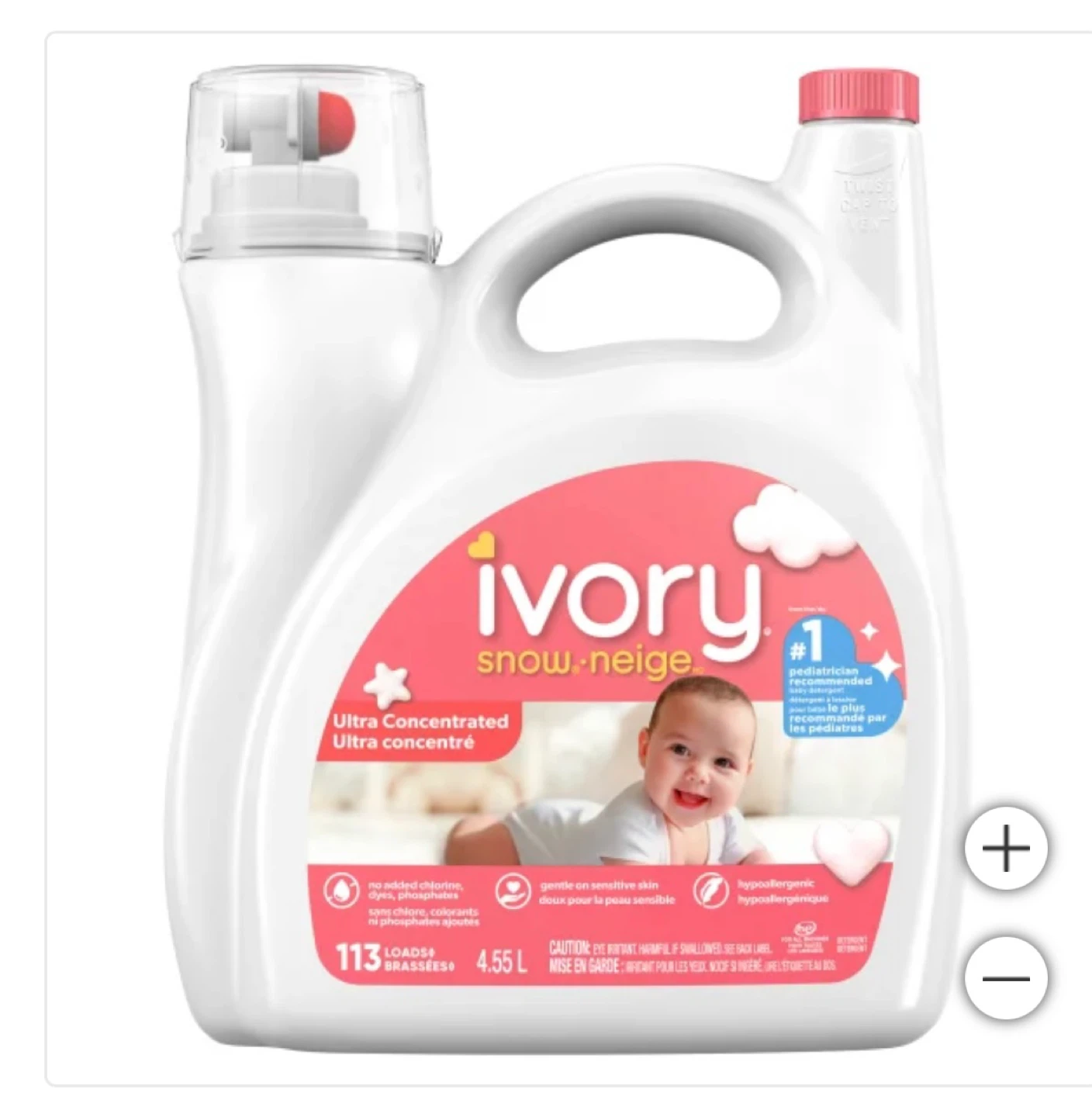 Ivory Snow Ultra Concentrated Laundry Detergent 4.55L