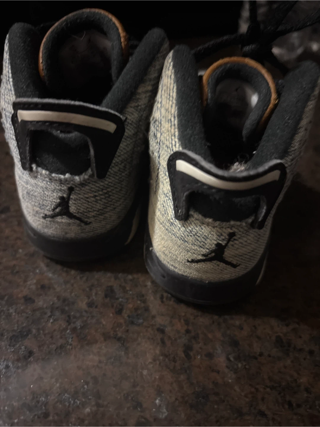 Size 7c denim Jordan’s - photo 2