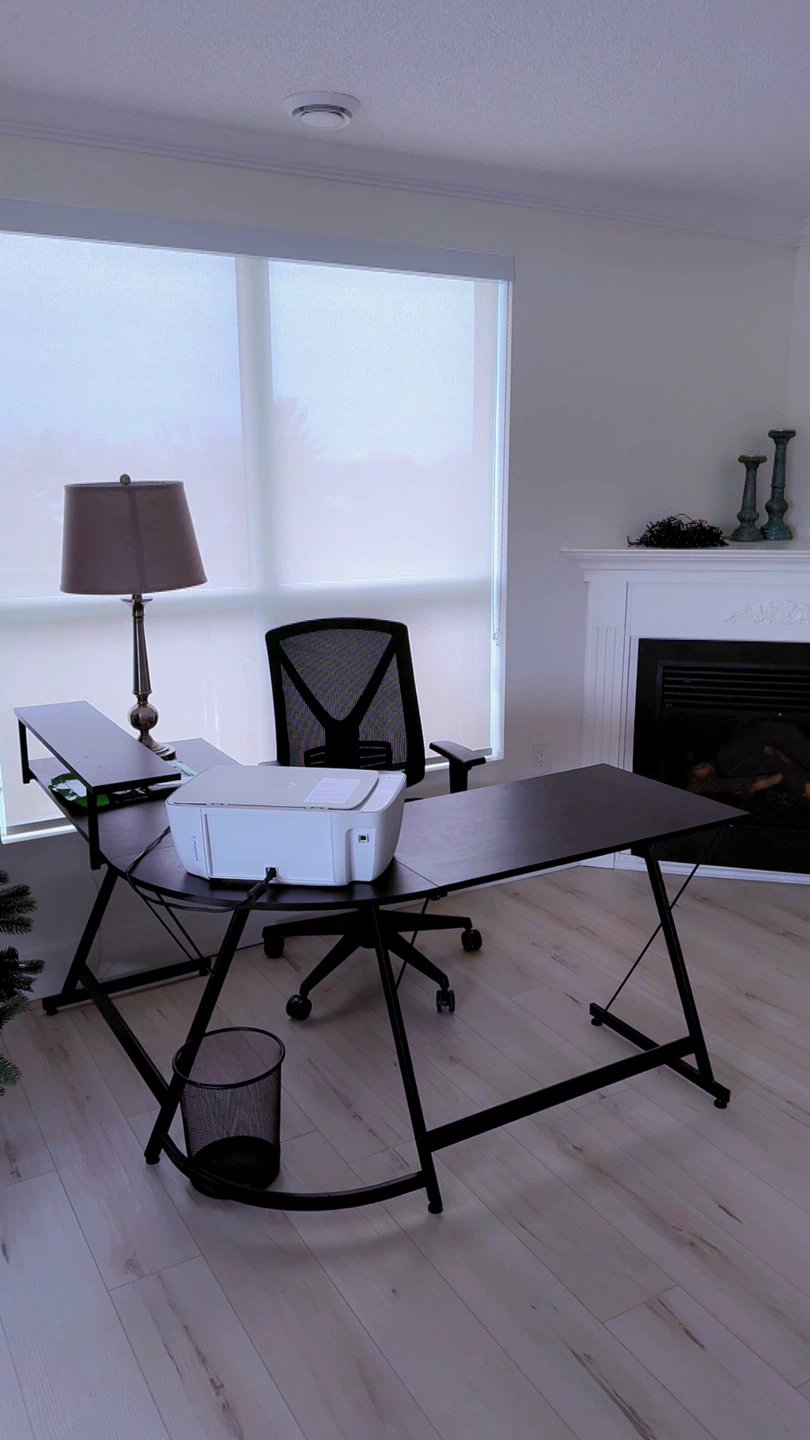 Black Office Desk and Chair Set - photo 3
