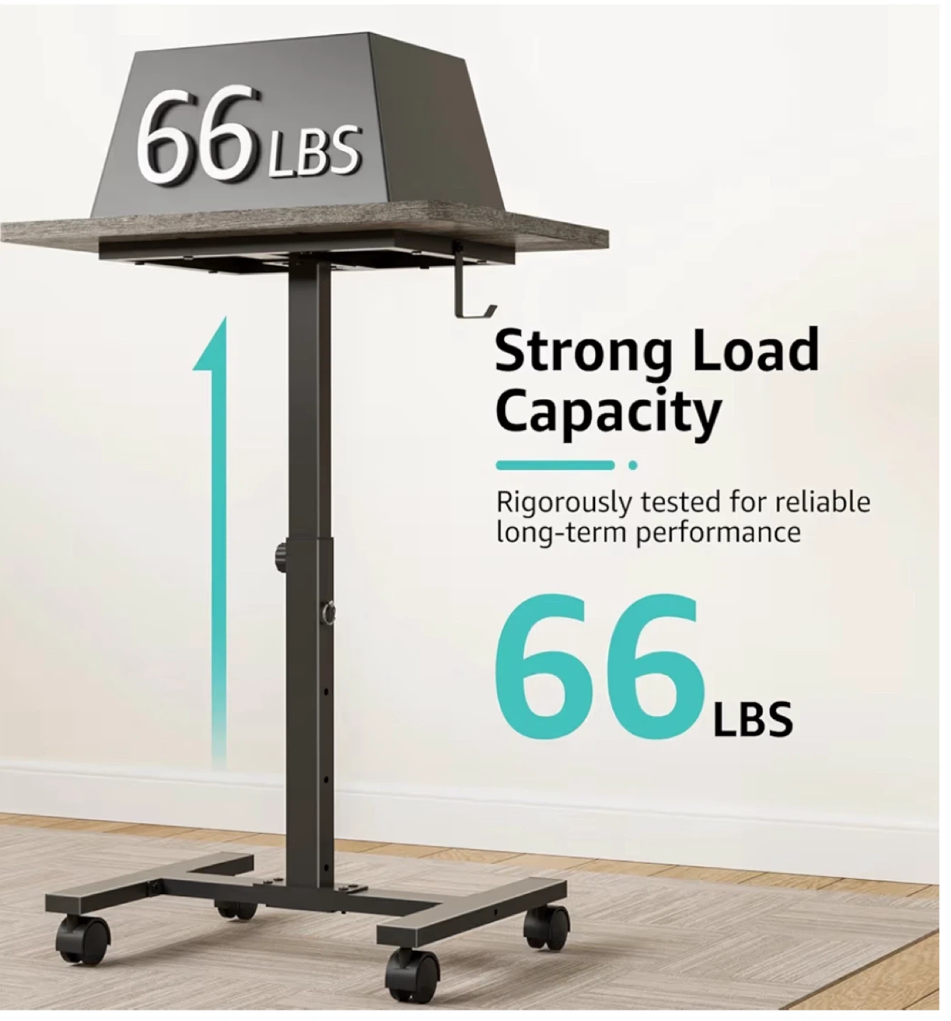 WINAZ 24" Portable Standing Rolling Desk - photo 5