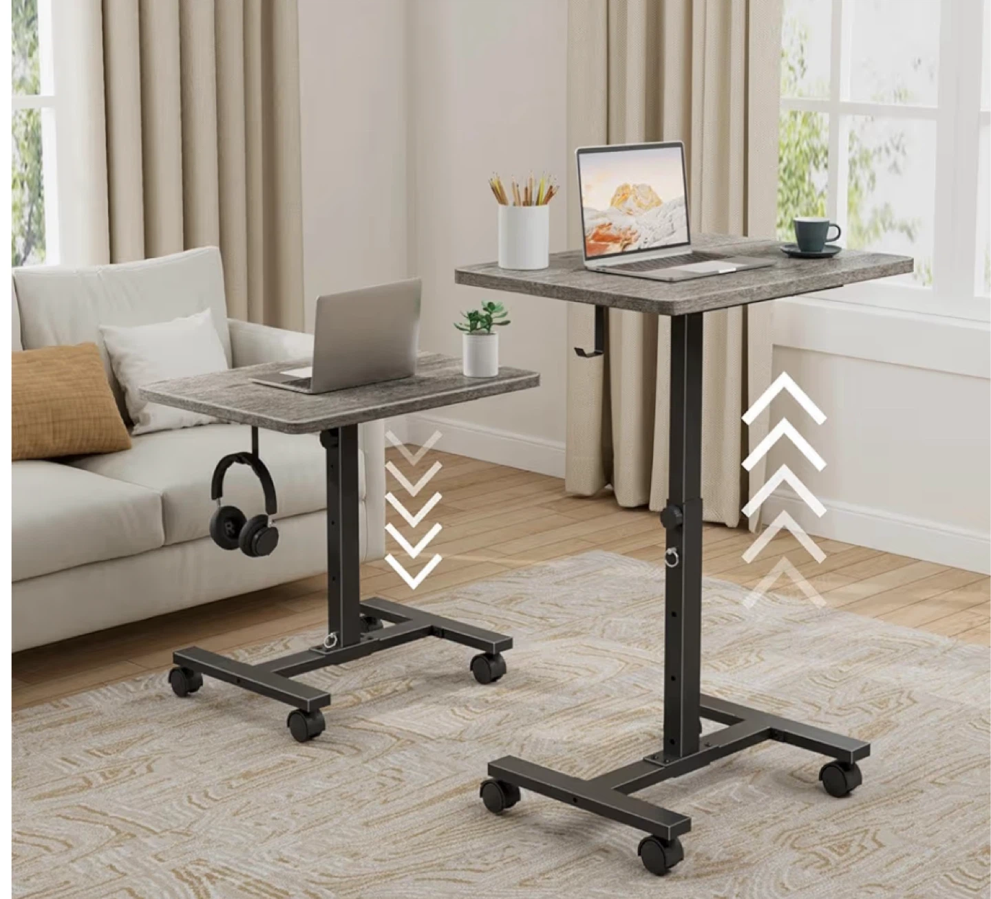 WINAZ 24" Portable Standing Rolling Desk - photo 4