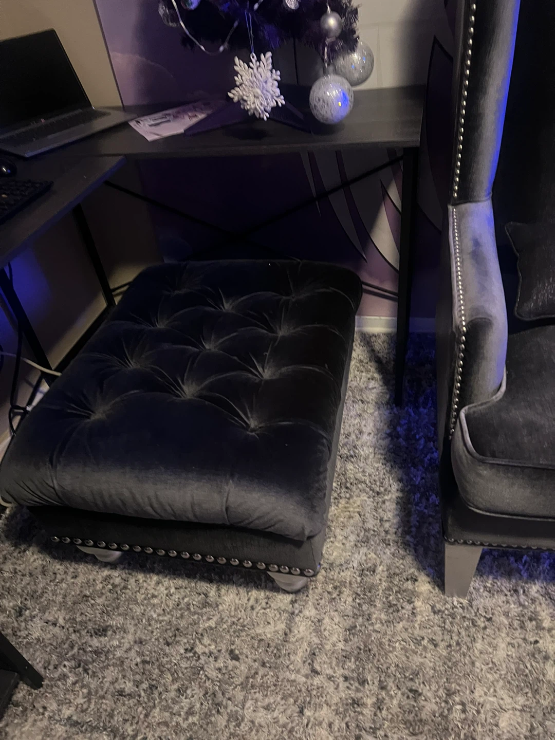 Wingback Chair and Ottoman Set - photo 2