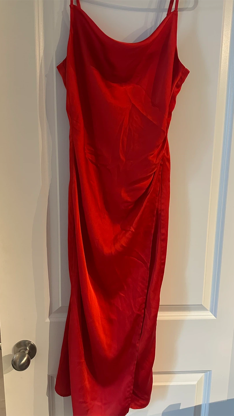 Red Slip Dress - Size Small
