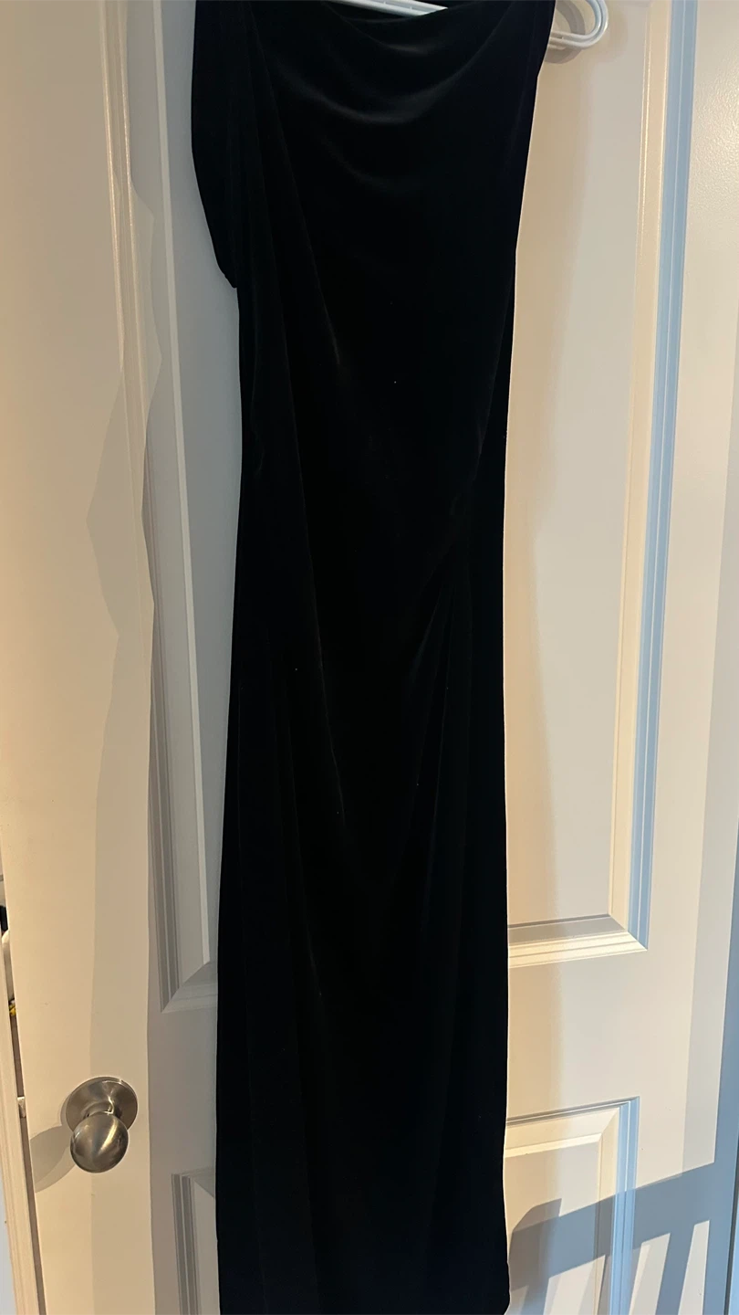 Zara Black Velvet Dress - Size S