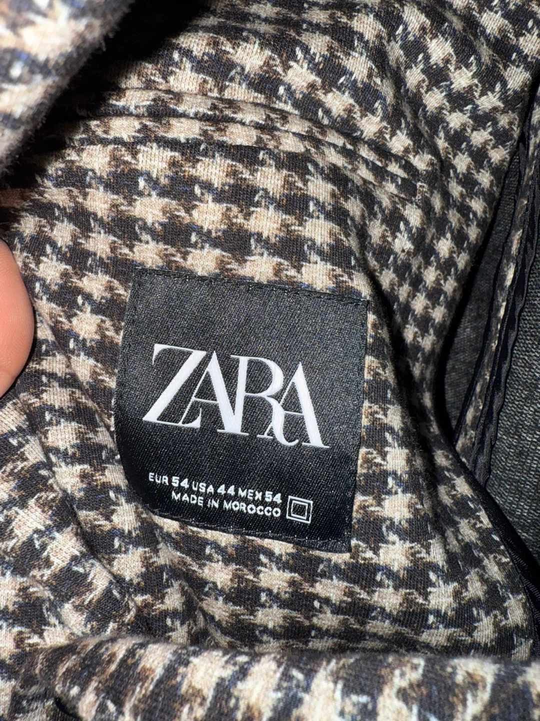 Zara Houndstooth Blazer Size EUR 54 - photo 3