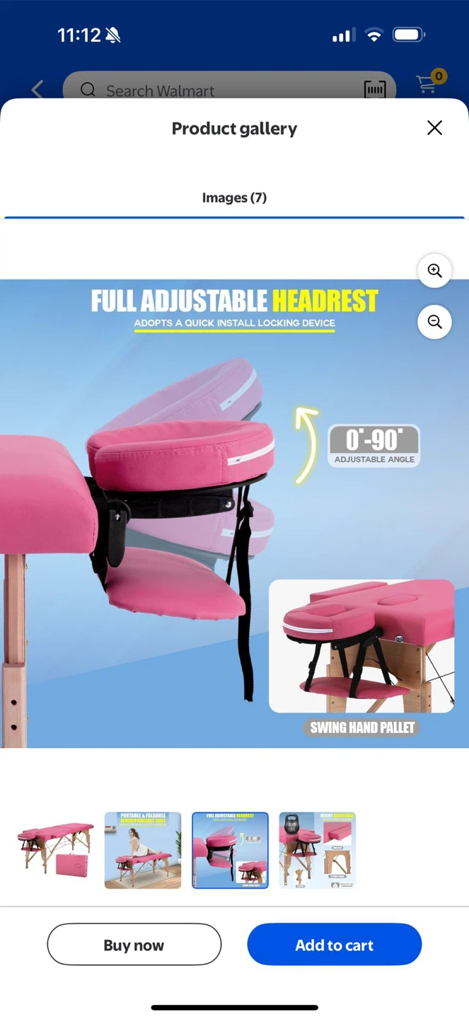 Pink Folding Massage Table with Carrying Case - photo 3