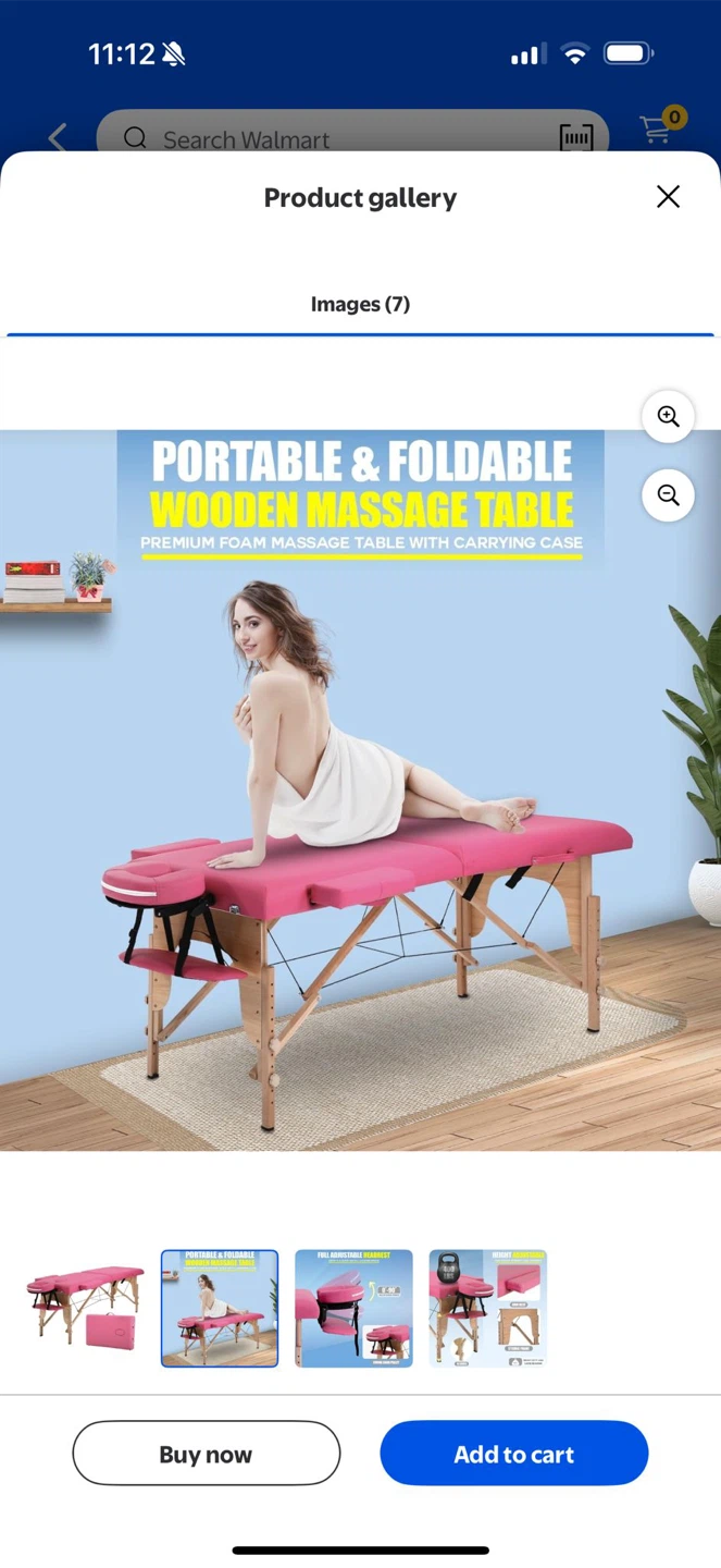 Pink Folding Massage Table with Carrying Case - photo 2