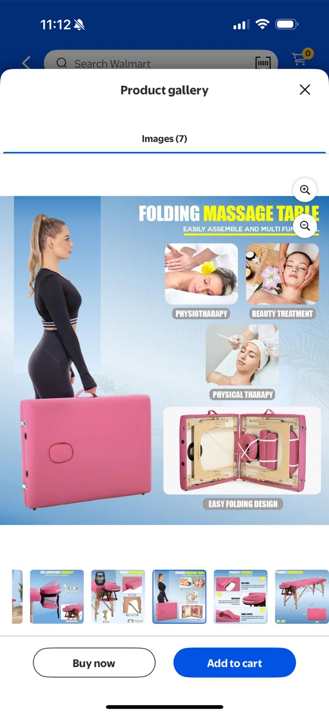 Pink Folding Massage Table with Carrying Case - photo 5