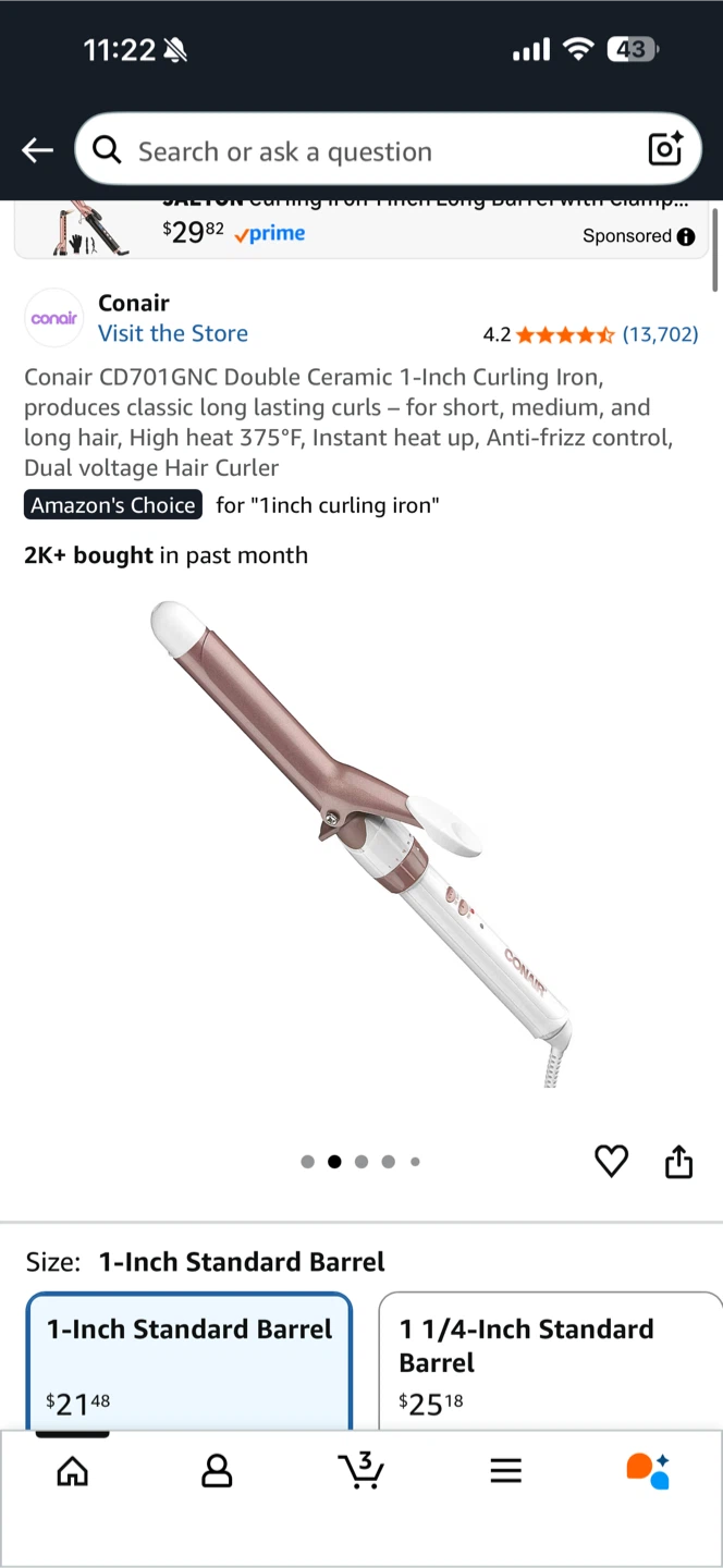 Curling iron- Conair