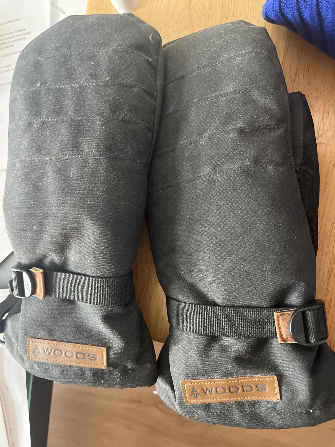 Woods Black Mittens