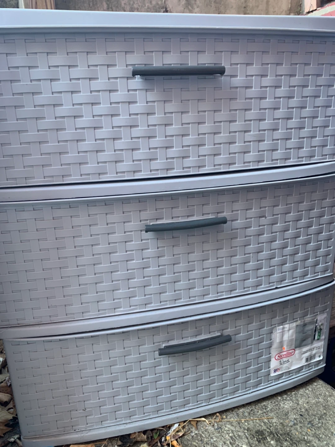 Sterilite Woven 3-Drawer Wide Weave Tower