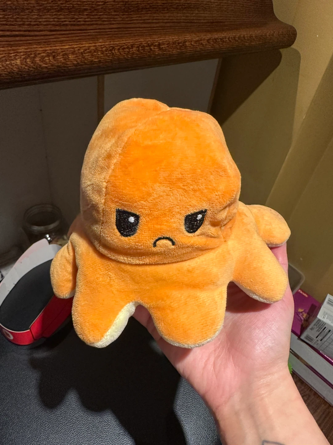Reversible Octopus Plushie - Orange/Yellow - photo 2