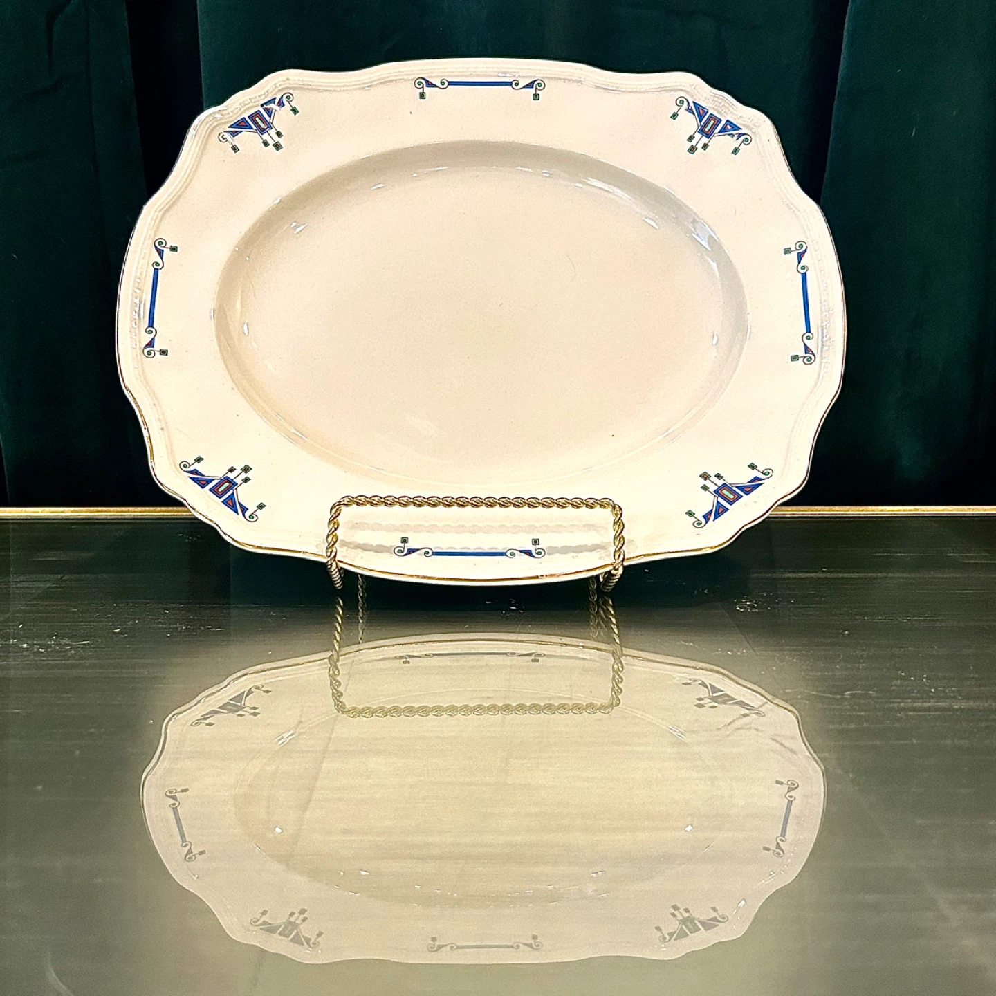 Alfred Meakin “Orient” Platter, 18kt Gold, England c.1920s