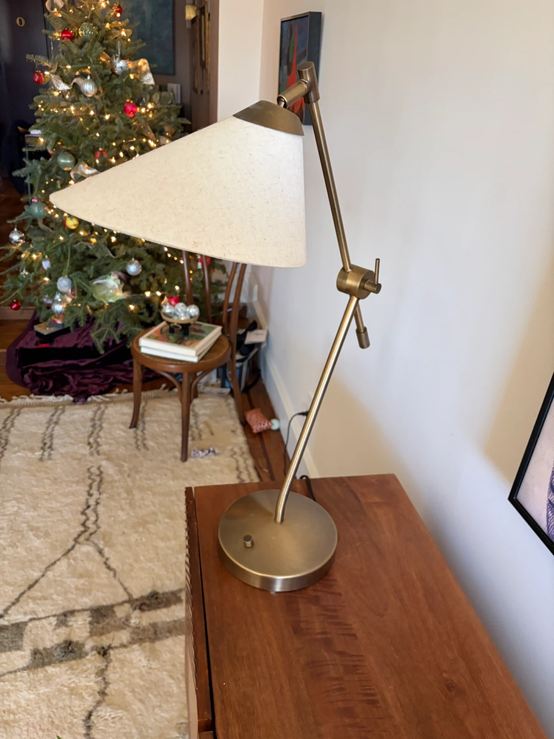 Crate and Barrel brass table lamp - photo 4