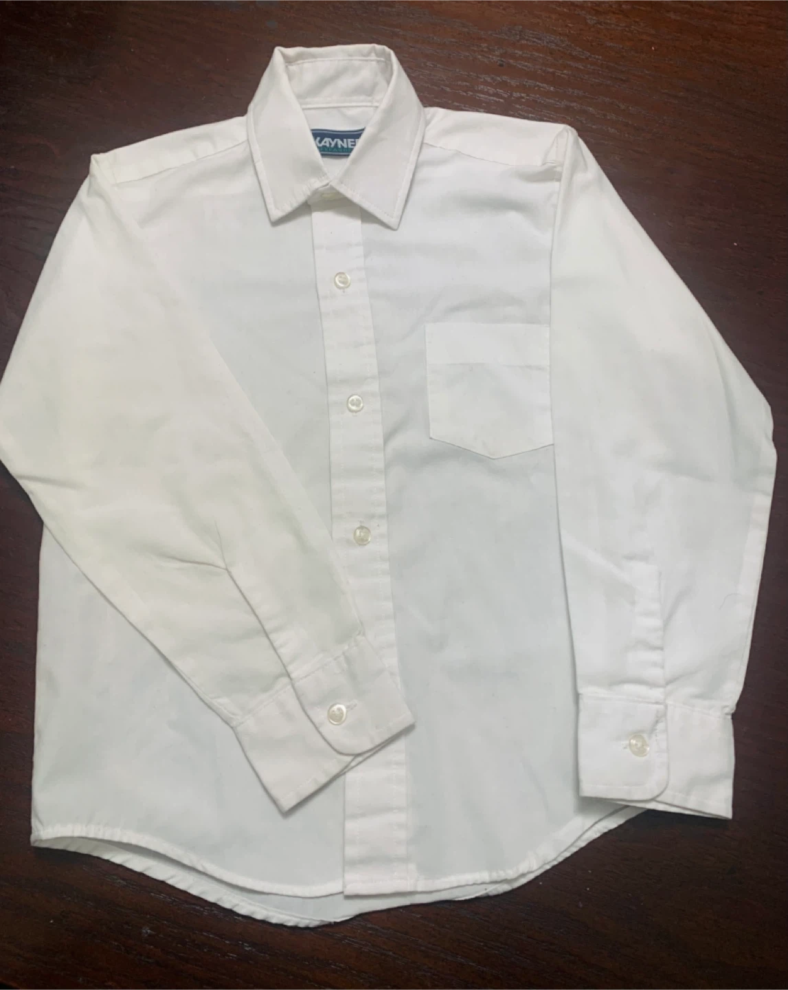 Kaynee Nexpander White Long Sleeve Shirt - Size 7