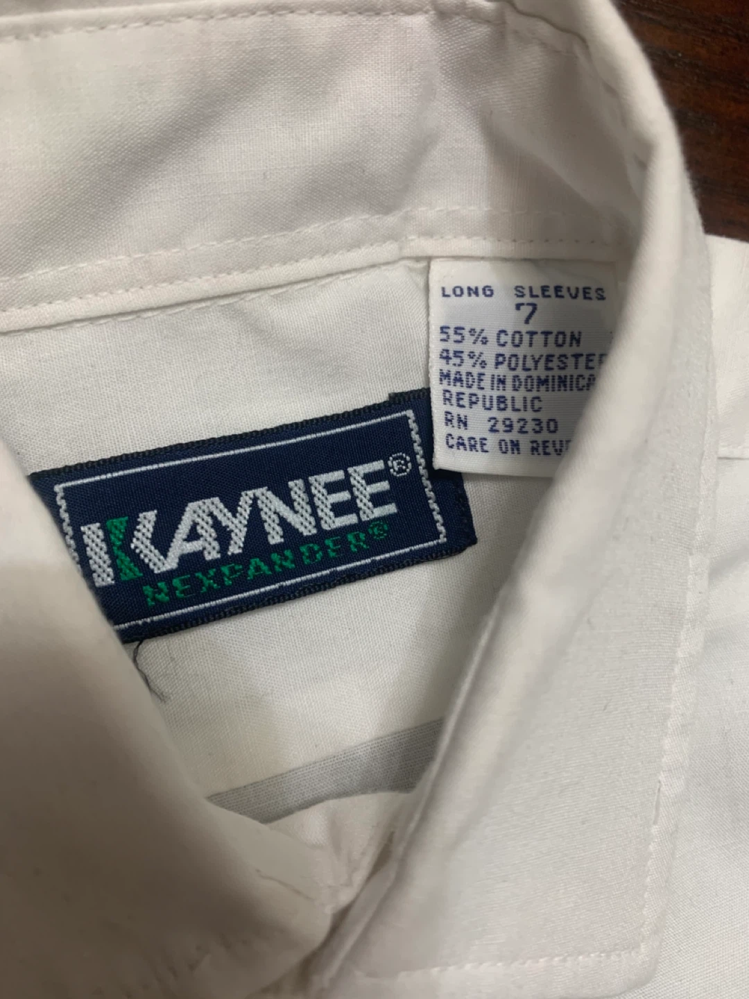 Kaynee Nexpander White Long Sleeve Shirt - Size 7 - photo 2