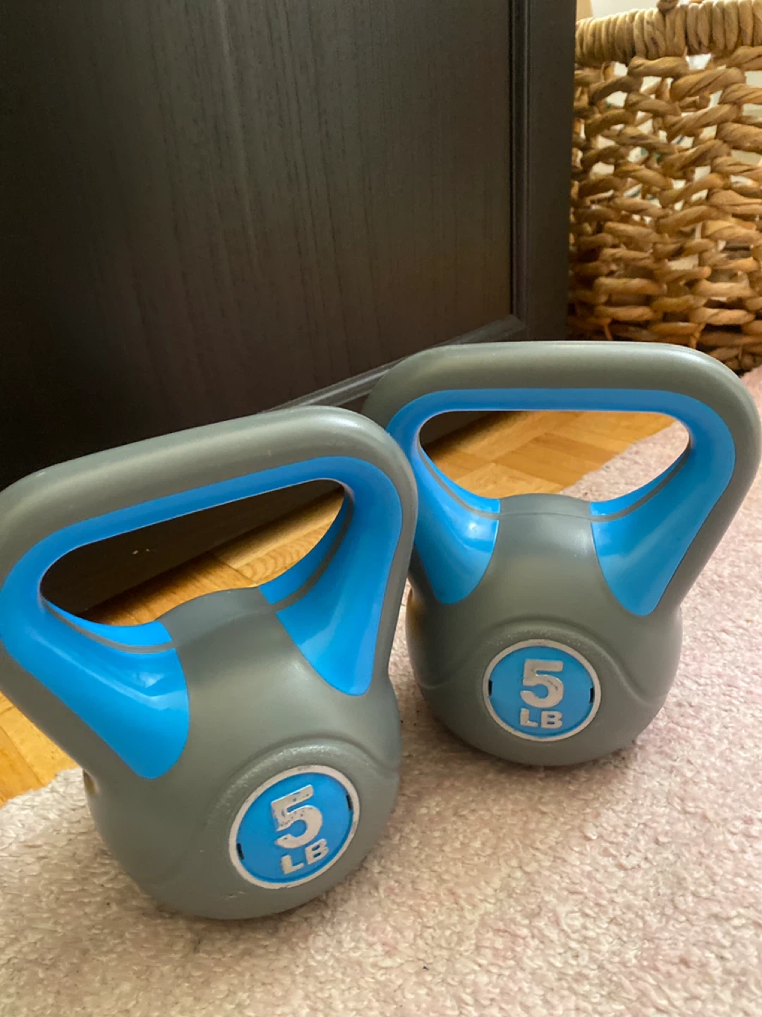 Pair of 5 LB Kettlebells