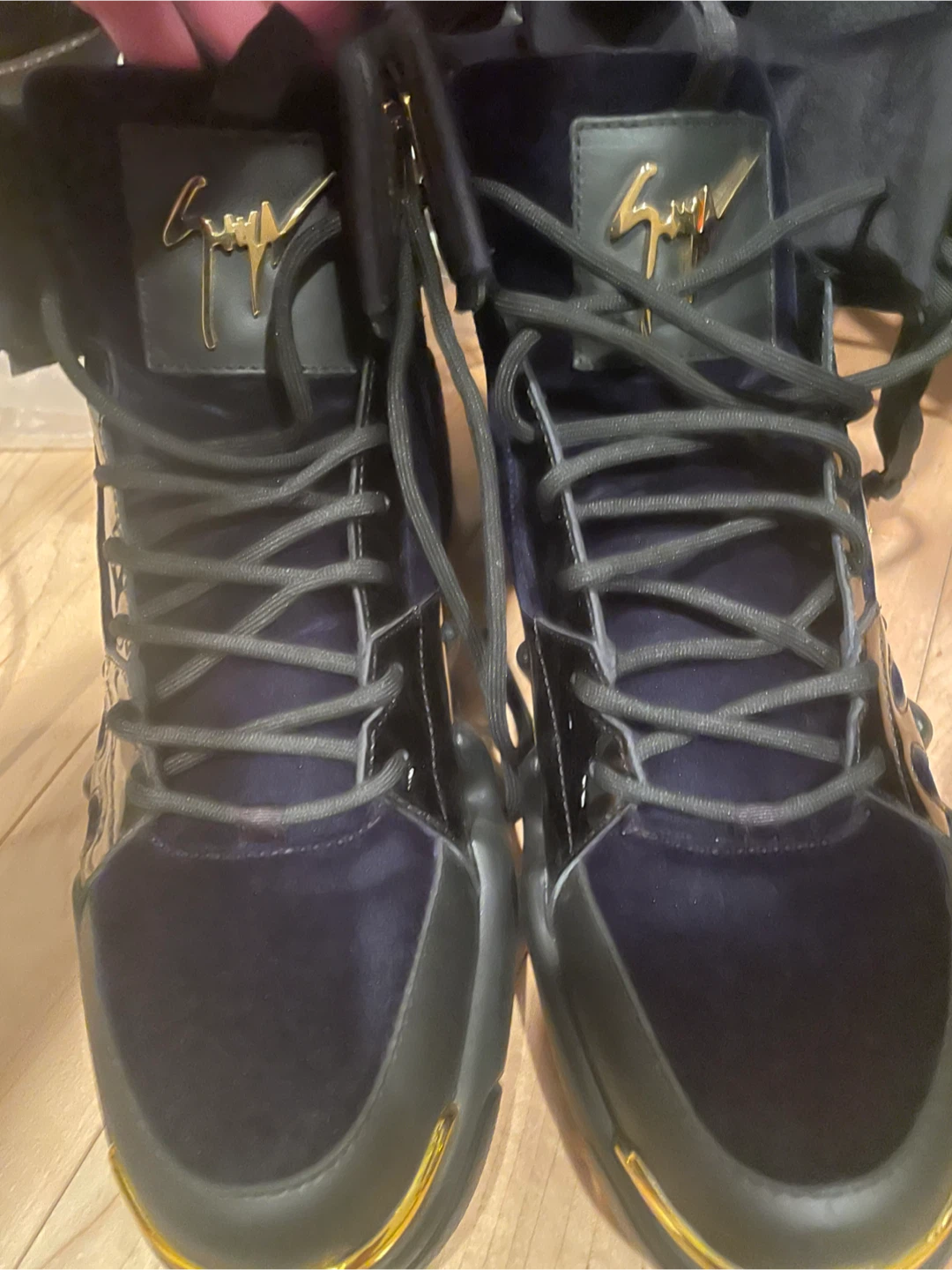 SIZE 12 Giuseppe Zanotti Black High-Top Sneakers - photo 5