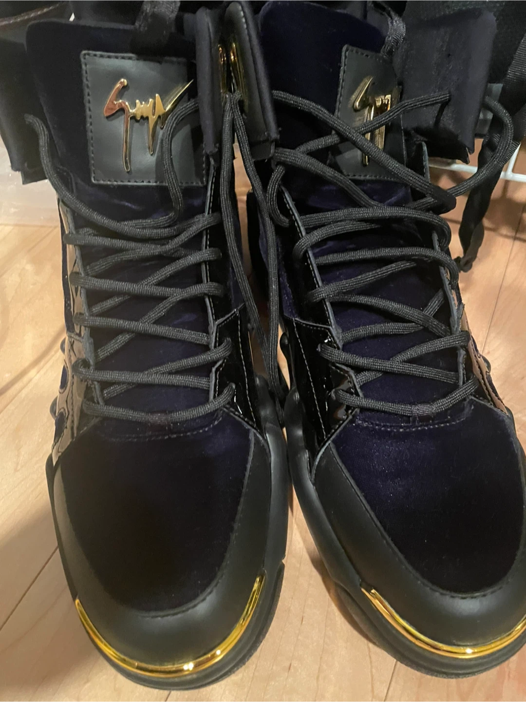 SIZE 12 Giuseppe Zanotti Black High-Top Sneakers - photo 4