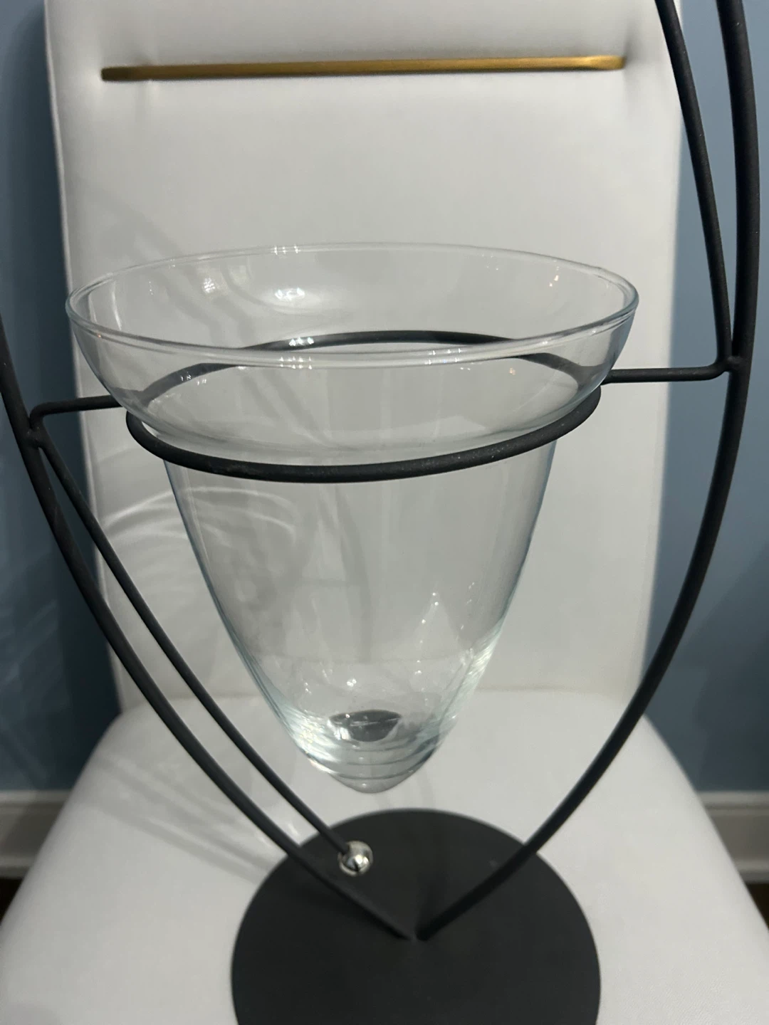 🥕🥕🥕Metal and Glass Vase - photo 2