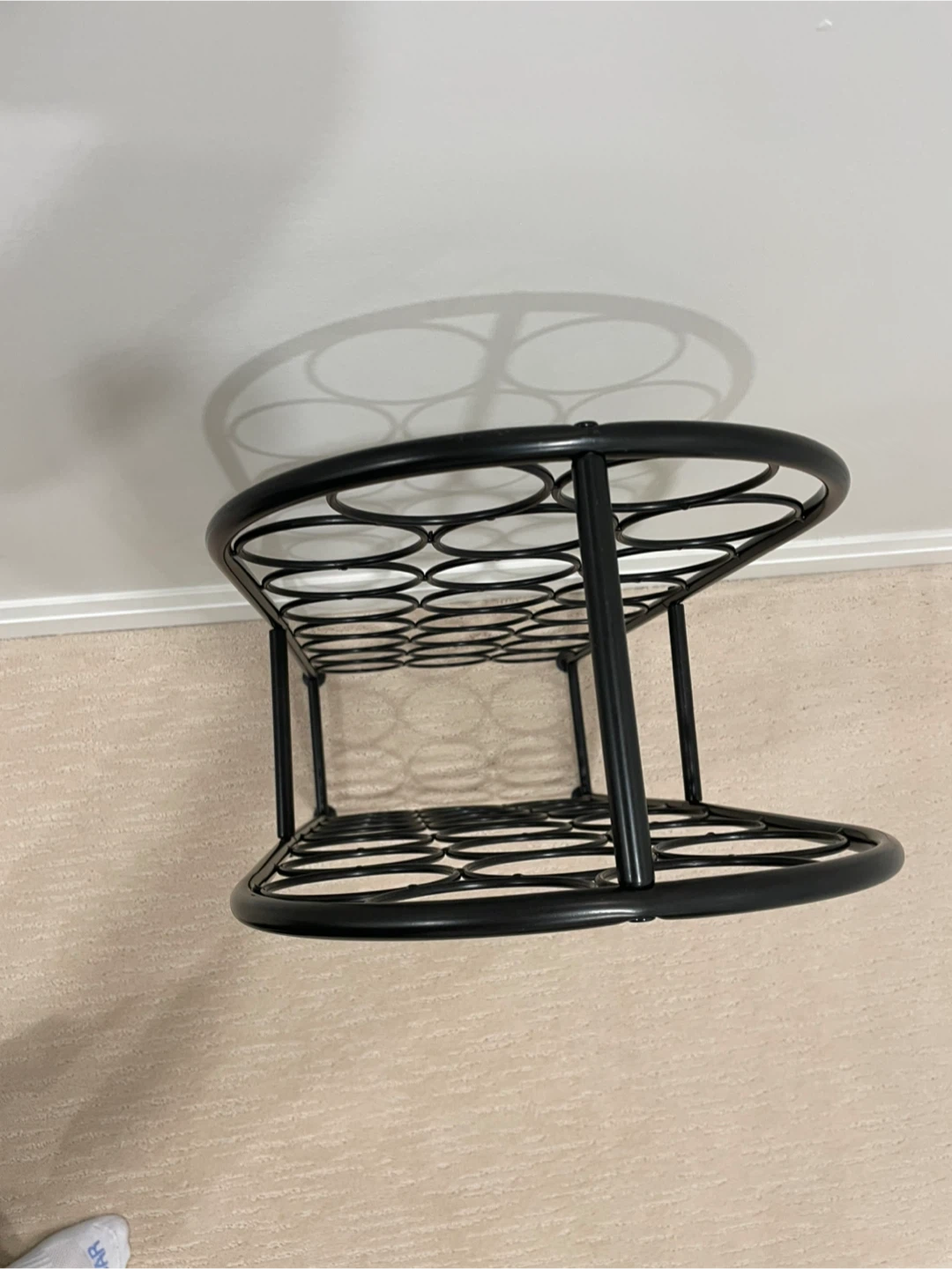 Black Metal Wine Rack - Holds 28 Bottles - photo 3