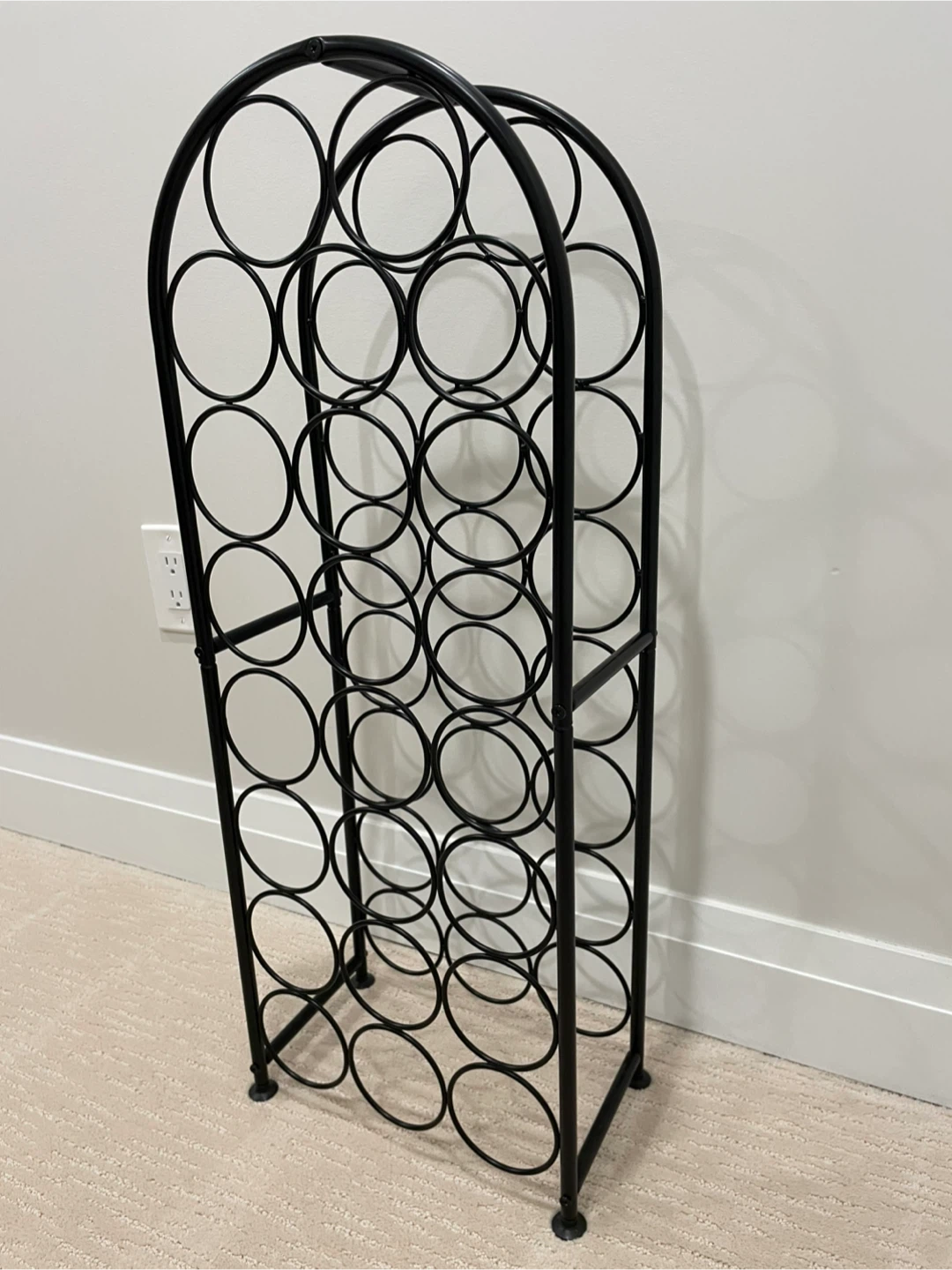 Black Metal Wine Rack - Holds 28 Bottles - photo 2