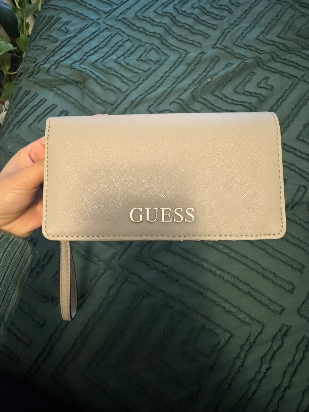Guess Wristlet Wallet - Beige