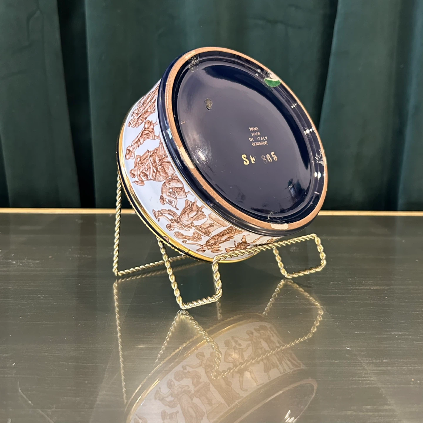 Florentine Neoclassical Majolica Cachepot, Italy c.1950s - photo 5