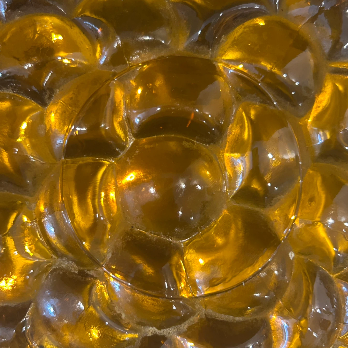 Antique Marigold Carnival Glass Grape & Cable Serving Set - photo 5