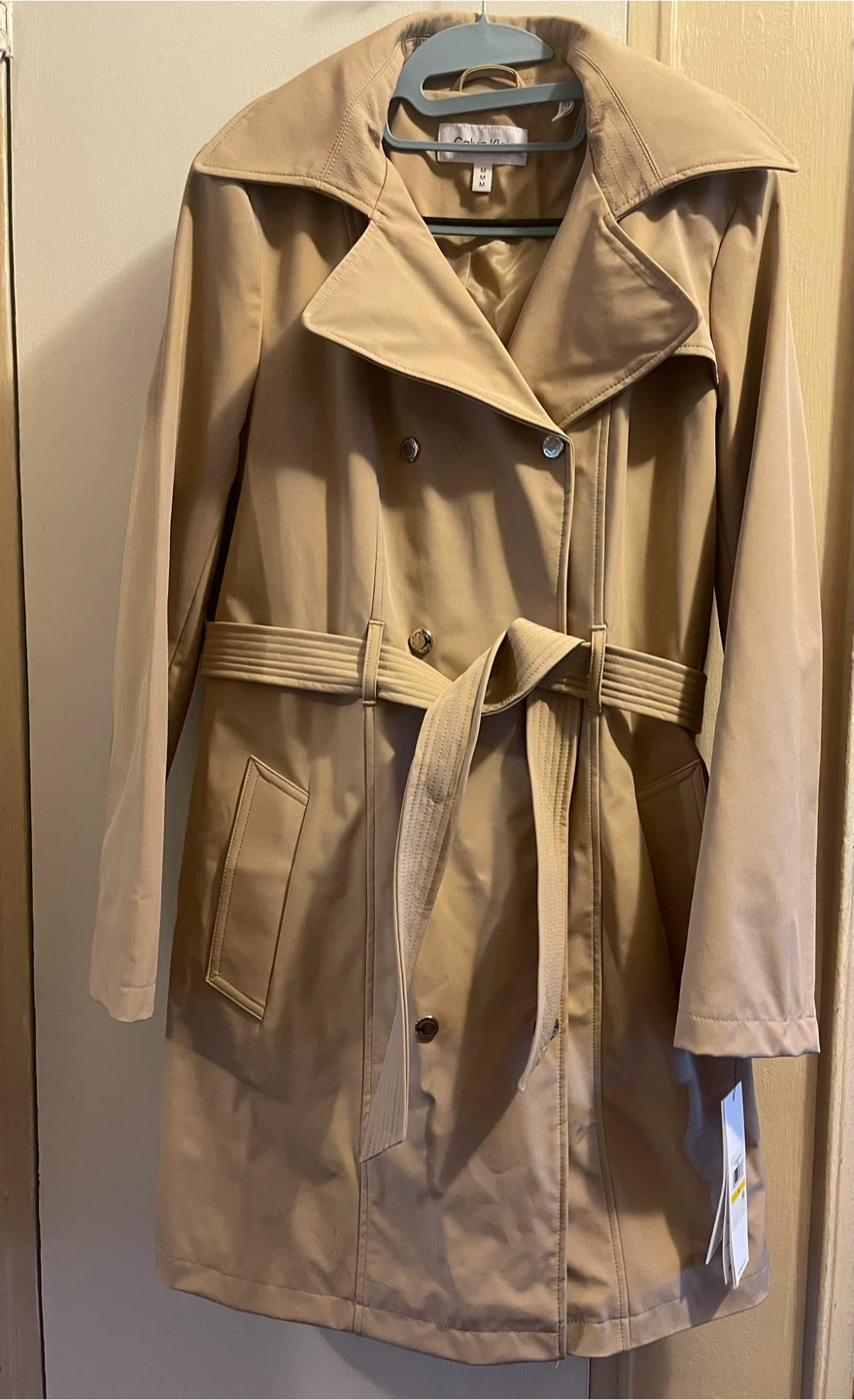 Calvin Klein Belted Trench Coat - Size M