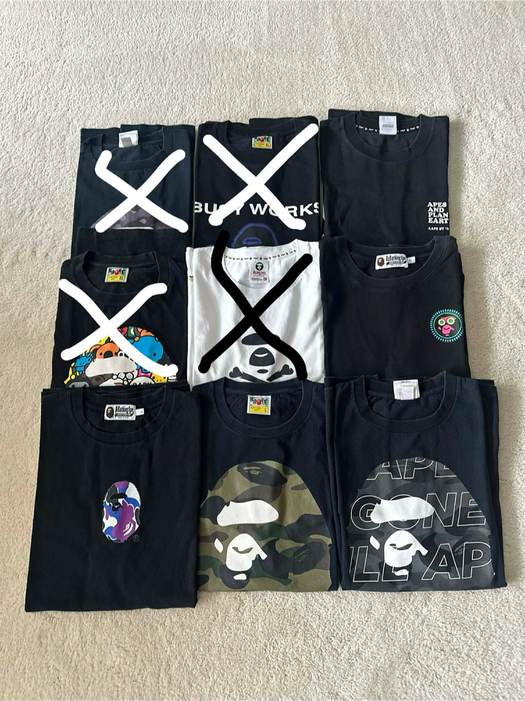 BAPE T-Shirts bundle authentic