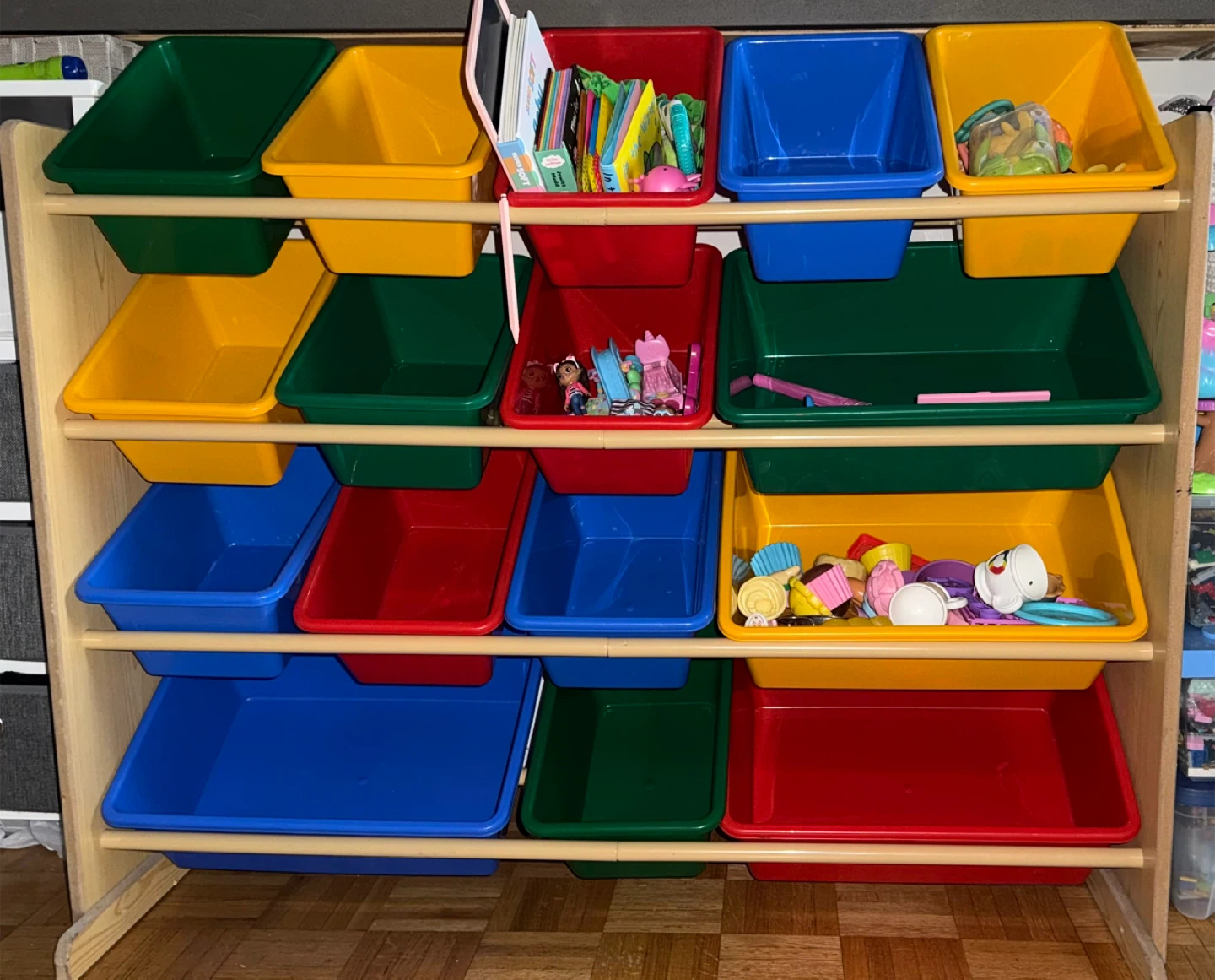 Kids Storage Shelf with Bins