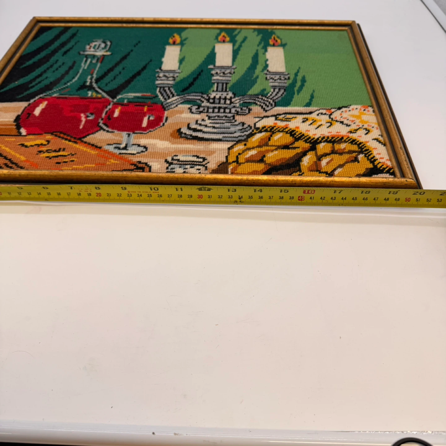 Vintage Needlepoint Art - Still Life 1970s - photo 5