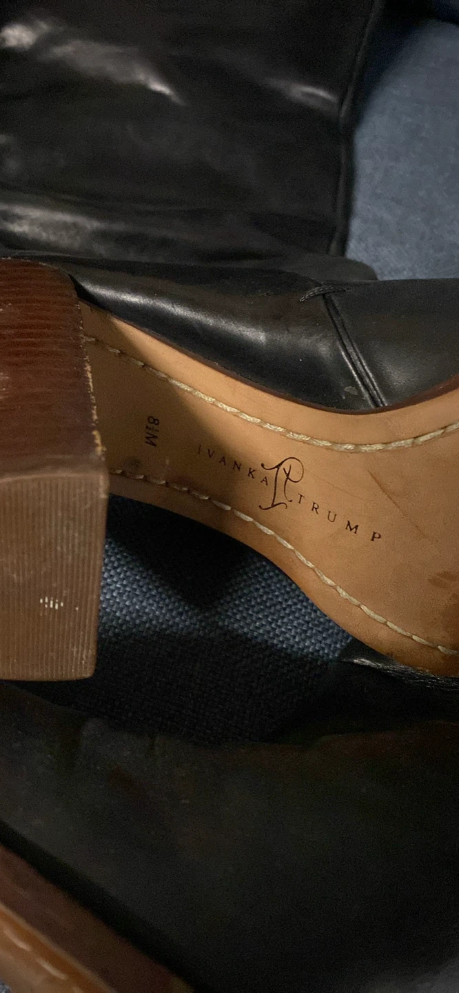 Ivanka Trump Black Leather Boots Size 8M - photo 2