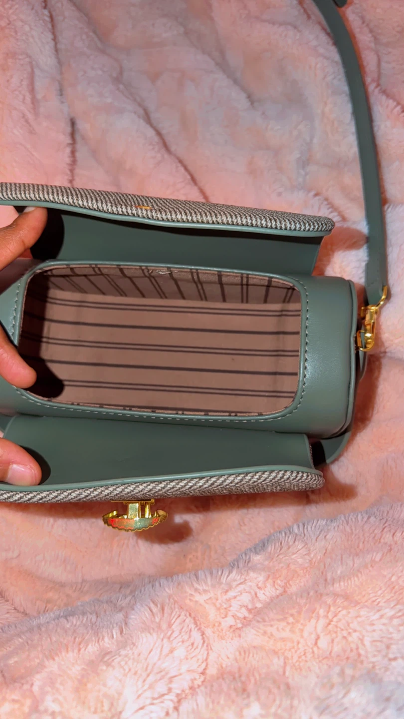 Tweed Top Handle Bag - Green - photo 2