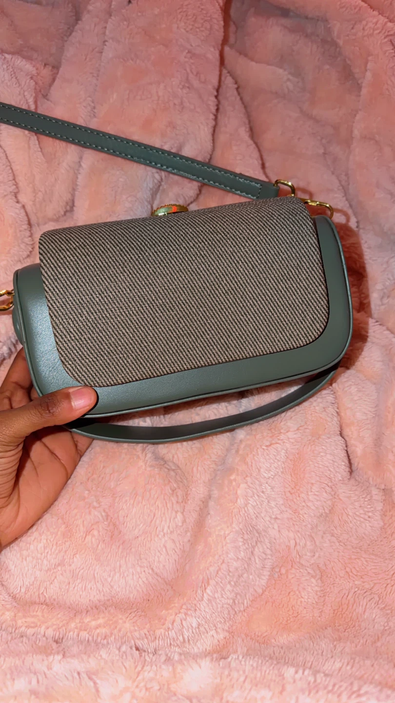 Tweed Top Handle Bag - Green - photo 4