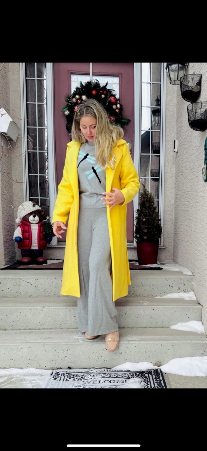 Yellow Wool Coat - photo 3