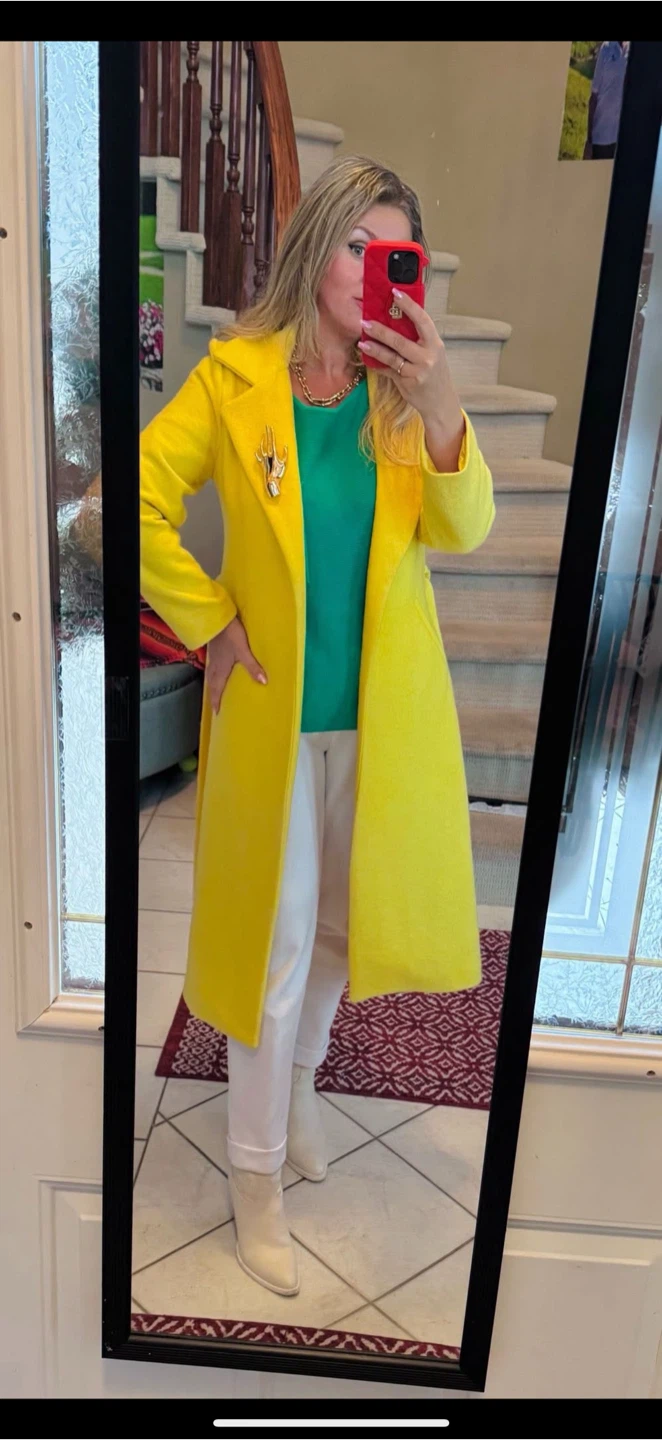 Yellow Wool Coat
