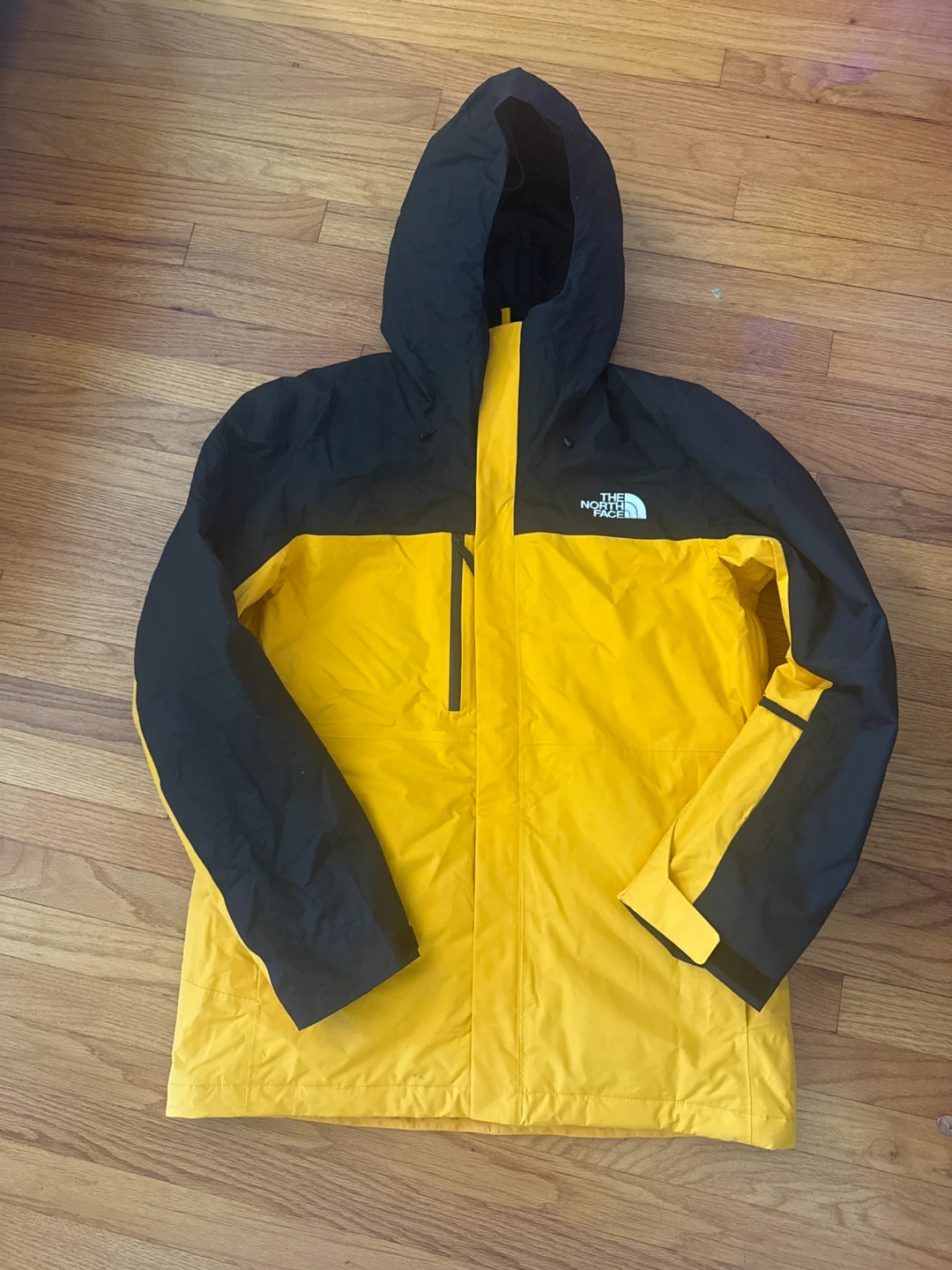 The North Face Yellow & Black Winter Jacket - Size L