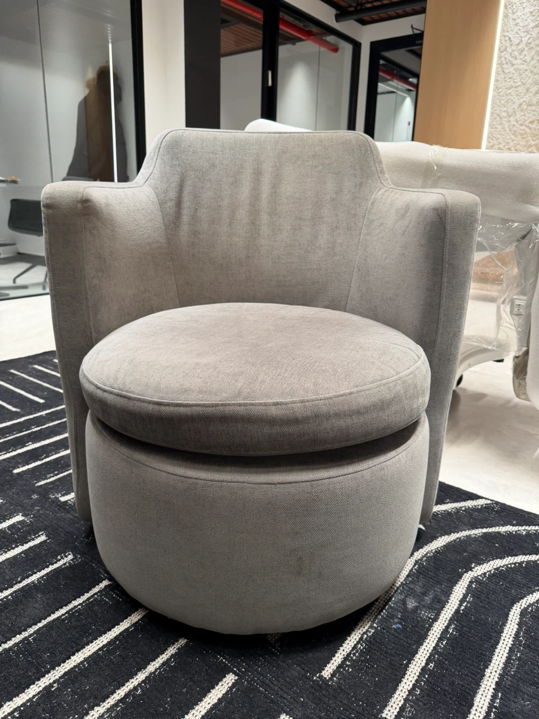 West Elm Viv Swivel Chair in Grey